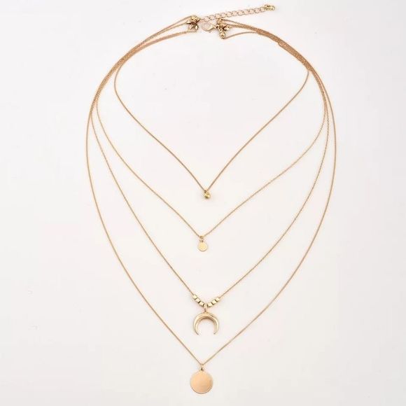 New Fashion Jewelry Gold Color Round Sheet Moon - Picture 3 of 8